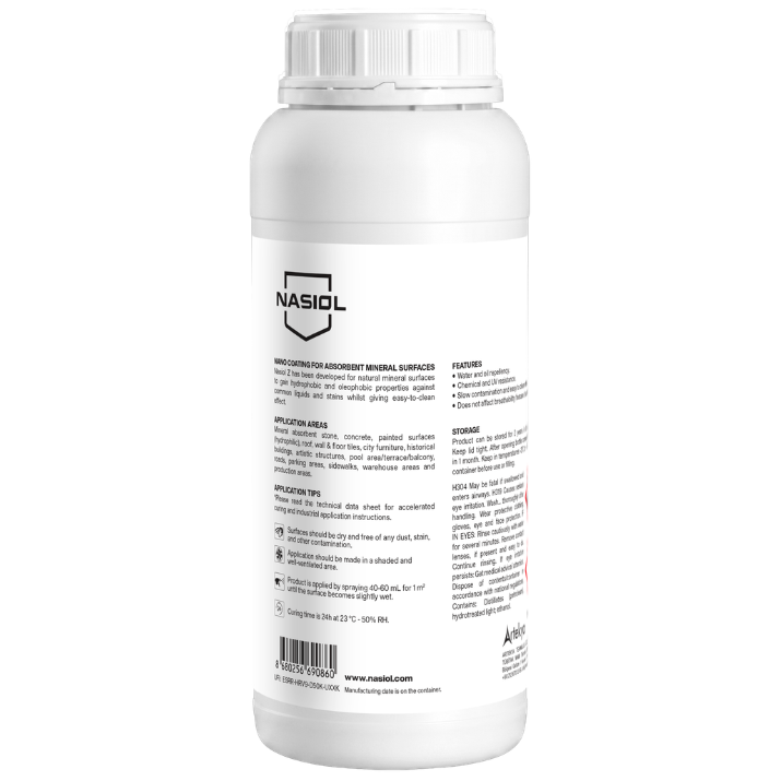 NASIOL Z 1L nano coatings for absorbent mineral surfaces